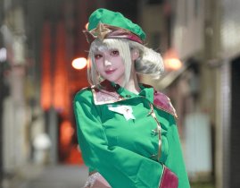 jk服幼爱youmeko cos崩坏3 爱莉希雅女仆装+小琪舞 JK制服+小琪舞豹式装甲+円香兔女郎写真